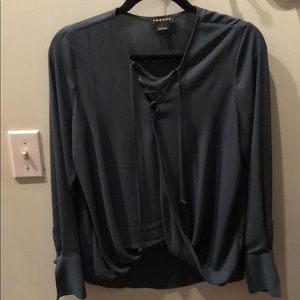 Trouve Teal Blouse - Size Small